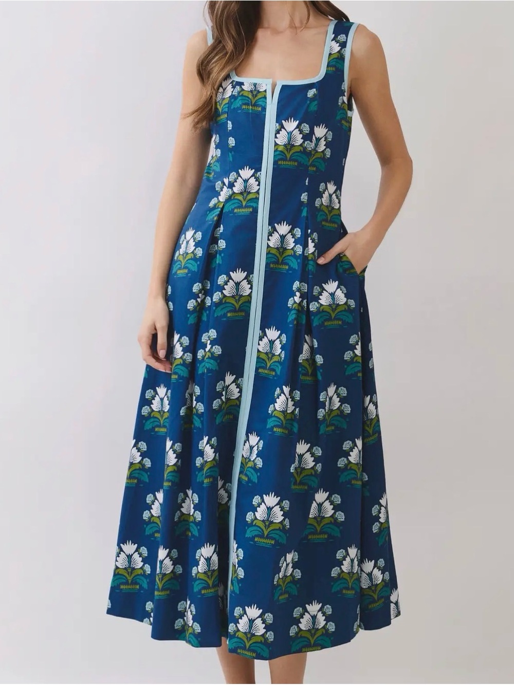 So pretty!! NIB Jewel Tone Floral Bouquet Print Midi Tuckernuck S M L - Picture 5 of 8
